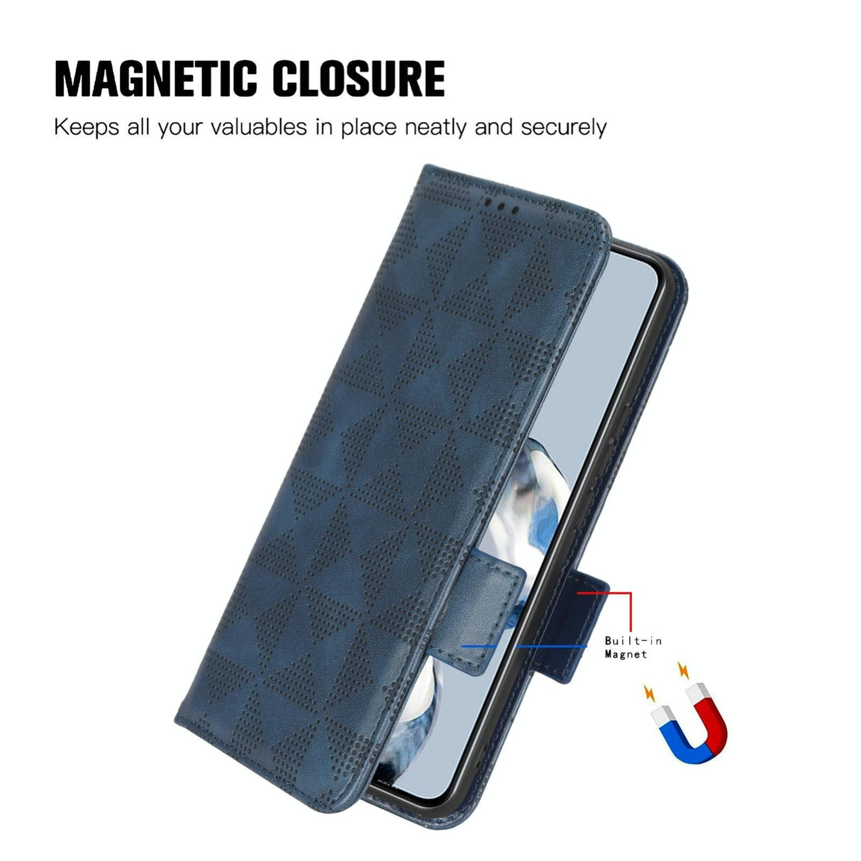 For Samsung Galaxy Z Fold4 5G Symmetrical Leather Triangle Phone Case - Green