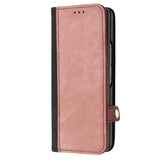 For Samsung Galaxy Z Fold4 5G Leather Phone Case With Side Buckle - Dark Green