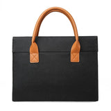 Lightweight Oxford Cloth Laptop Bag with Pu Handle - Portable - Black - 15.6 Inch - Extra Image