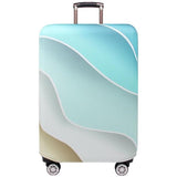 Protective Elastic Luggage Covers - 25-28 Inch - Resistant to Abrasion and Dust - Gradient Ripple - Front View