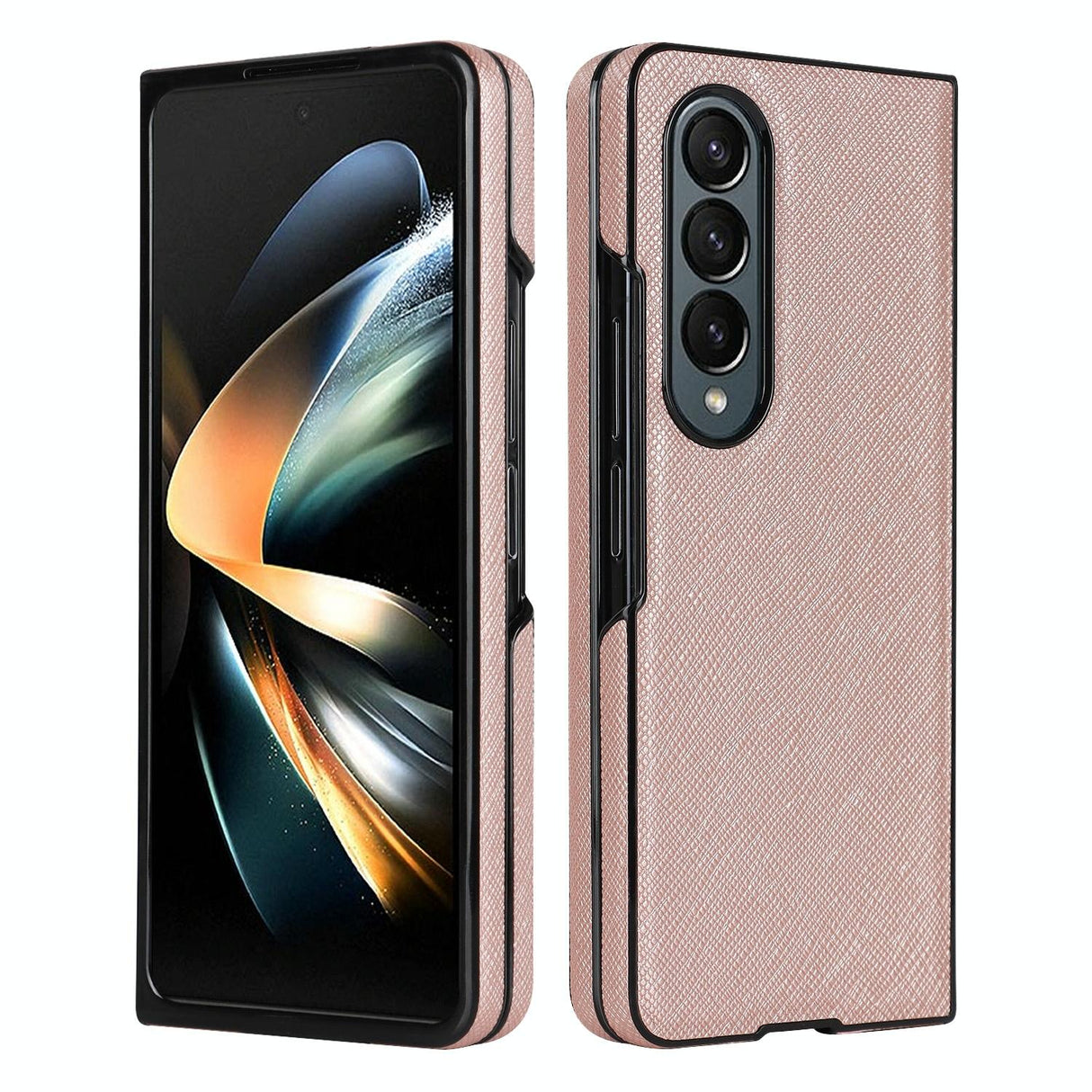 For Samsung Galaxy Z Fold4 5G Foldable Cross Pattern Phone Case - Compact Design - Green