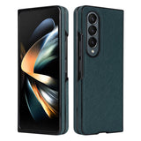 For Samsung Galaxy Z Fold4 5G Foldable Cross Pattern Phone Case - Compact Design - Green