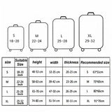 Protective Elastic Suitcase Cover - Fits 26-28 Inch Luggage - Dustproof & Scratch-proof - English Map - Rear View