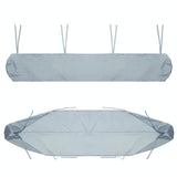 Waterproof Retractable Canopy for Outdoor Patio - 3m Size - Grey - Top-Down View