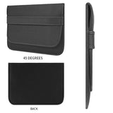 Horizontal Flap Clutch Bag with Neoprene Laptop Lining - Purple - 14 Inch - Top-Down View