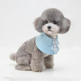 Pet Shawl Scarf Saliva Towel Dog Clothes Accessories - Size L - Pink - Close-Up Angle