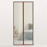 190x100cm Magnetic Mosquito-proof Screen Door Curtain - Magic Mesh - Coffee - Side View