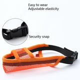 Dog Mouth Cover Anti-Bite Mesh Dog Mouth Cover Medium And Large Dogs Anti-Drop Mask M Orange - 45-Degree Angle
