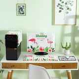 Universal 3-in-1 Desktop Pc Dust Cover - Fits 25-27 Inch - Fascinating Flamingo