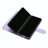For Samsung Galaxy Z Fold4 5G Leather Phone Case With Heart Pattern - Purple - Extra Image