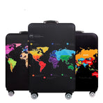 Xl Travel Luggage Cover - Dustproof Scratch-proof Elastic Sleeve - Fits 29-32 Inch Suitcases - English Map