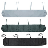 Waterproof Retractable Canopy for Outdoor Patio - 3.5m Size Dustproof Protective Cover - Grey - Side View