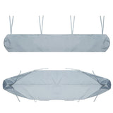 Waterproof Retractable Canopy for Outdoor Patio - 3.5m Size Dustproof Protective Cover - Grey - Top-Down View