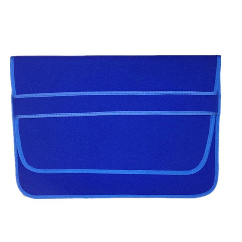 Horizontal Flap Clutch Bag with Neoprene Laptop Lining - Purple - 15 Inch
