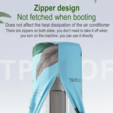 185 x 40 Cm Elastic Cloth Cabinet Air Conditioner Dust Cover - Butterflies Flowers - 45-Degree Angle