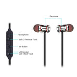 Waterproof Magnetic Sport Earbuds with Mic - Wireless Bluetooth V4.1 - Ip7G9654C - Top-Down View