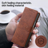 For Samsung Galaxy Z Fold4 5G Leather Texture Phone Case - Pu Tpu - Brown - Extra Image