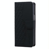 For Samsung Galaxy Z Fold4 5G Leather Phone Case With Diamond Buckle And Lanyard - Wine Red