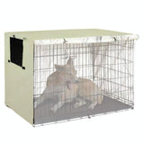 Outdoor Pet Cage Cover - Oxford Cloth Dustproof Rainproof Sunscreen - 124.5x79x84cm - Beige