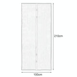 210x100cm Magnetic Mosquito-proof Screen Door Curtain - Magic Mesh - Coffee
