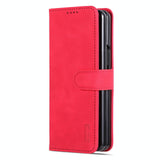 For Samsung Galaxy Z Fold4 5G Leather Phone Case - Smooth Calf Texture - Blue