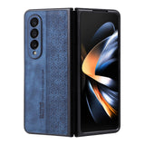 For Samsung Galaxy z Fold4 5G Embossed 3d Skin Texture Phone Case - Sleek Design - Sapphire Blue - Extra Image