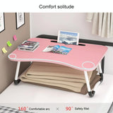 Adjustable Folding Laptop Desk with Non-slip Legs and Card Slot - With Card Slot
