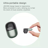 Wireless Bluetooth Earphones with Led Display and Hifi Sound for Sports - Green - 45-Degree Angle