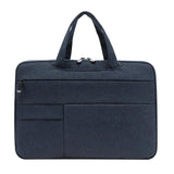 Waterproof Laptop Handbag for 12-13 Inch Devices - Oxford Cloth - Navy Blue - Close-Up Angle