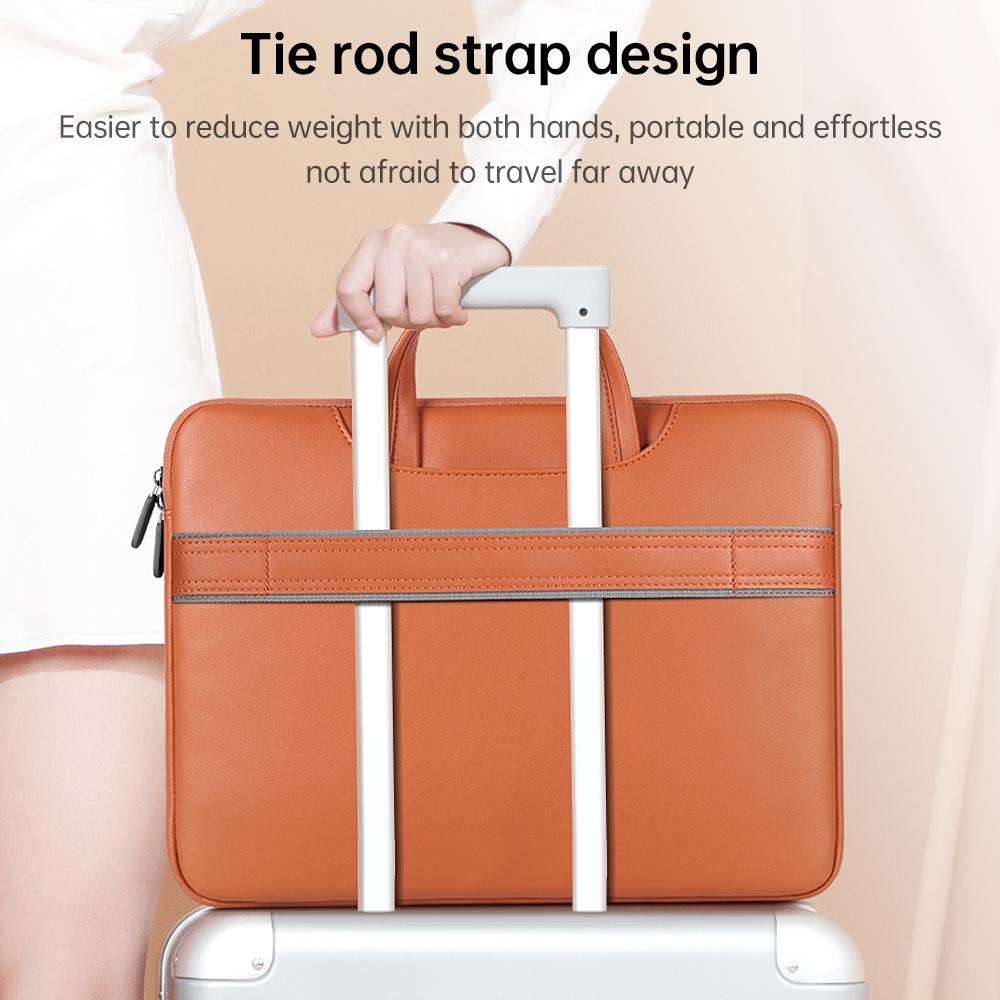 13 / 14 Inch Waterproof Pu Laptop Inner Bag - Rose Gold