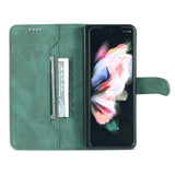 For Samsung Galaxy Z Fold4 5G Horizontal Flip Tpu Phone Case - Green - Top-Down View