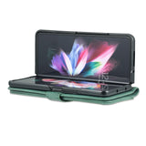 For Samsung Galaxy Z Fold4 5G Horizontal Flip Tpu Phone Case - Green - Rear View