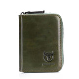 Men'S Leather Card Holder Casual Driver License Wallet - Light Blue