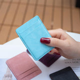 Frosted Card Bag Sticker For Mobile Phones - Blue - Rear View