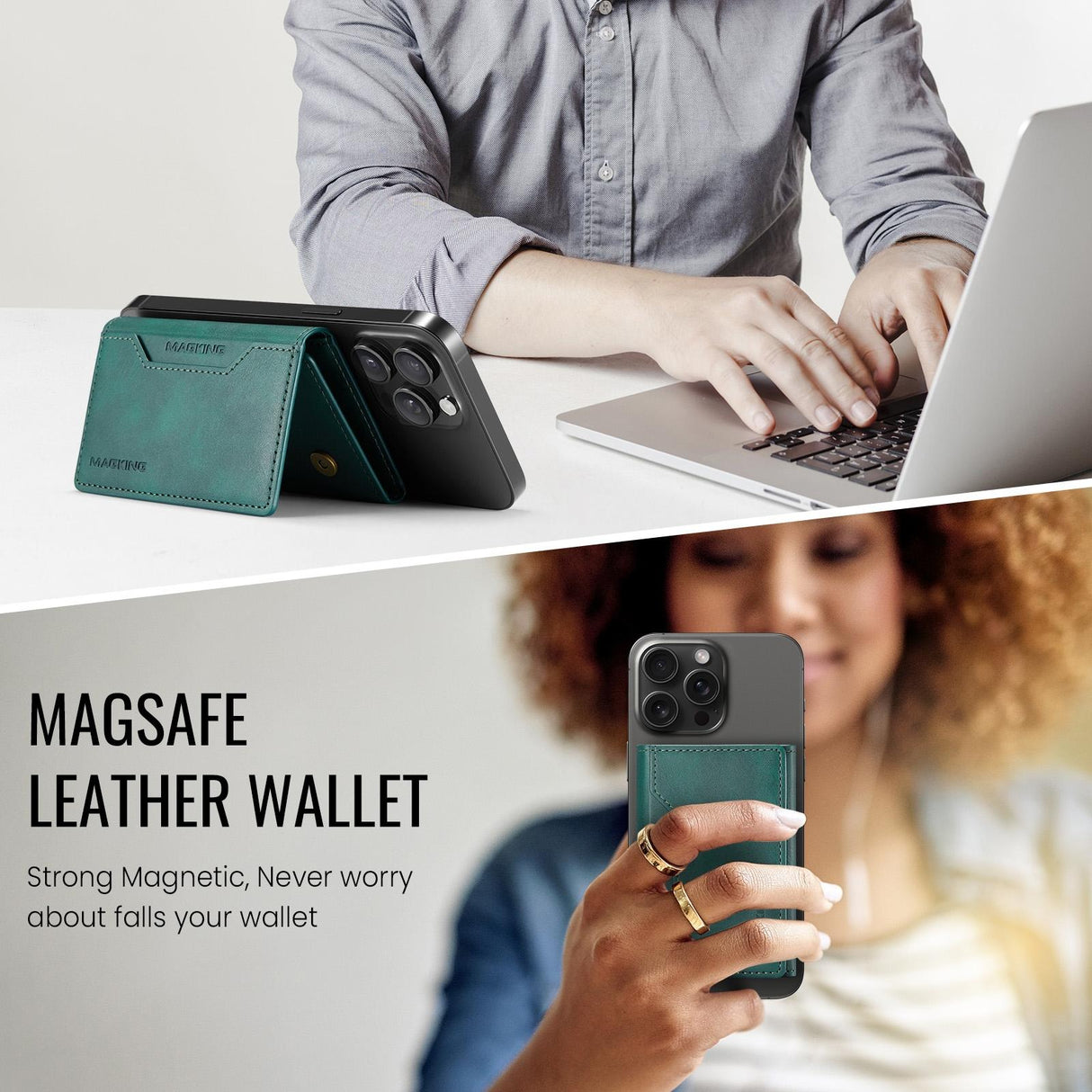 Rfid Card Bag Magsafe Compatible - Green
