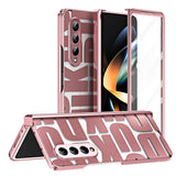 For Samsung Galaxy Z Fold4 5G Foldable Electroplated Phone Case With Hinge - Tyrant Gold - Extra Image