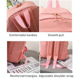 5-piece Girls Backpack Set - Lightweight and Versatile - Pink - Top-Down View