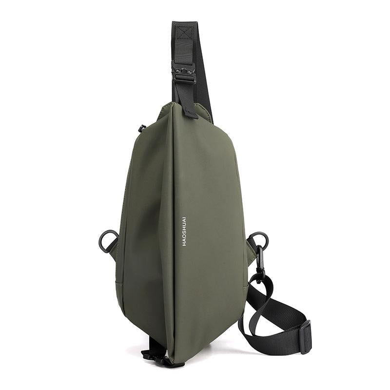 Men Casual Shoulder Bag Chest Pack For On The Go Convenience - Army Green