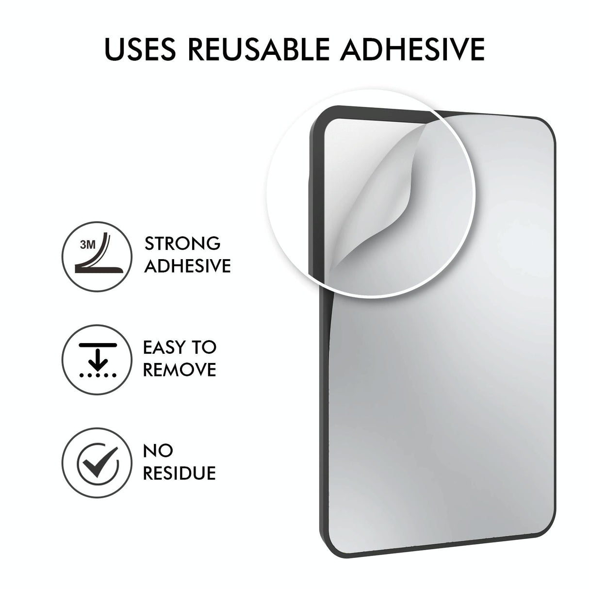 Silicone Adhesive Card Case Black - Gray