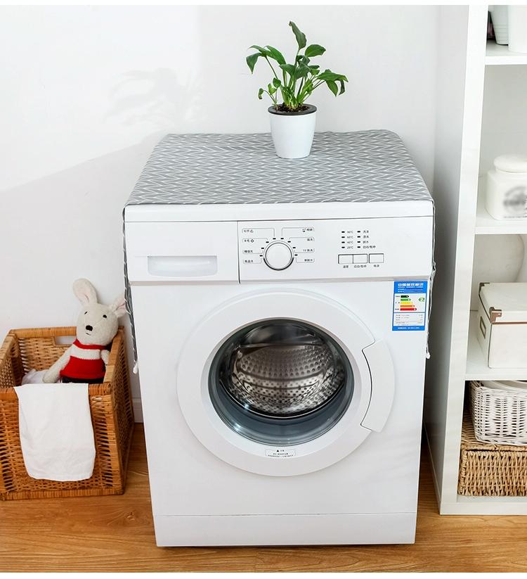 Kitchen Refrigerator and Washing Machine Dustproof Cover - 55x130cm - Gray Arrow