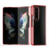 For Samsung Galaxy Z Fold4 5G Clear Acrylic Tpu Phone Case - Blue - Low Angle