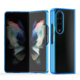 For Samsung Galaxy Z Fold4 5G Clear Acrylic Tpu Phone Case - Blue - Extra Image