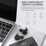 Waterproof T20 Tws Bluetooth Earphones with Charging Box and Noise-cancelling Hooks - Gray - 45-Degree Angle