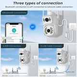 6Mp Dual Camera With Wifi Two-Way Voice Intercom & Ai Recognition - 45-Degree Angle