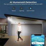 6Mp Dual Camera With Wifi Two-Way Voice Intercom & Ai Recognition - Low Angle