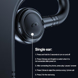 Bluetooth V5.2 Single Earhook Business Headset - M99 - Black + Blue - Rear View
