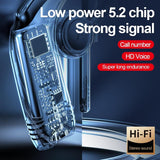Bluetooth V5.2 Single Earhook Business Headset - M99 - Black + Blue - Close-Up Angle