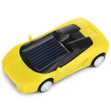 3-piece Solar Mini Car Racer Toy for Kids - Powered by the Sun - Yellow - Side View