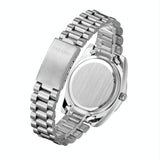 Men Quartz Watch With Diamond-Encrusted Roman Numeral Dial - Top-Down View