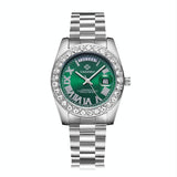 Men Quartz Watch With Diamond-Encrusted Roman Numeral Dial - Extra Image